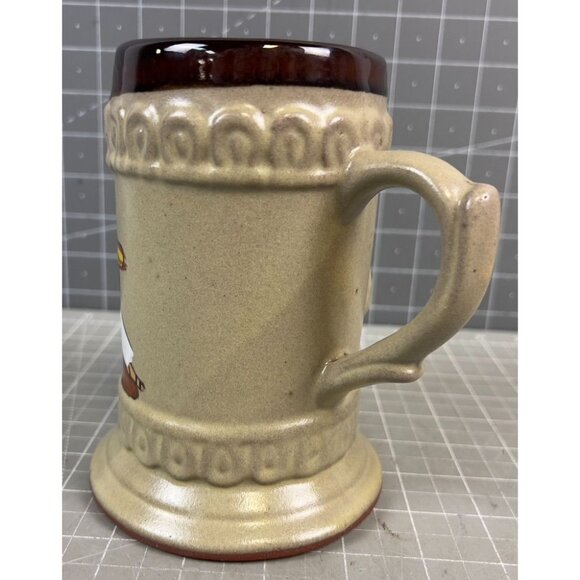 Vintage Ceramic Stein Horse Relief Mexican Art 5.5" Tall Red Clay Collectible - Picture 2 of 7